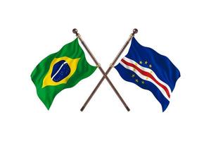 Brazil versus Cabo Verde Two Country Flags photo