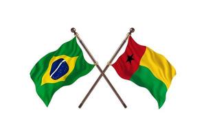 brasil contra guinea-bissau dos banderas de países foto