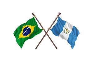 Brazil versus Guatemala Two Country Flags photo