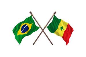 Brazil versus Senegal Two Country Flags photo