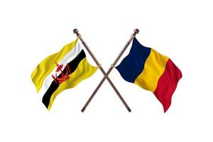 Brunei versus Chad Two Country Flags photo