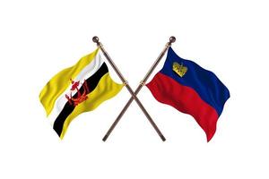 brunei contra liechtenstein dos banderas de países foto