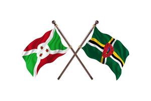 Burundi versus Dominica Two Country Flags photo