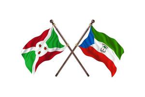 Burundi versus Equatorial Guinea Two Country Flags photo