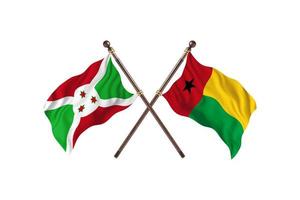 burundi contra guinea-bissau dos banderas de países foto