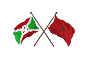 burundi contra marruecos dos banderas de países foto