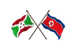 burundi contra corea del norte dos banderas de países foto