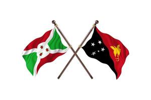 Burundi versus Papua New Guinea Two Country Flags photo