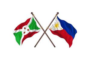 Burundi versus Philippines Two Country Flags photo