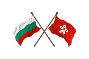 bulgaria contra hong kong dos banderas de países foto
