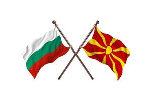 Bulgaria versus Macedonia Two Country Flags photo