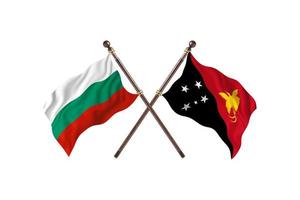 Bulgaria versus Papua New Guinea Two Country Flags photo