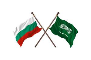 Bulgaria versus Saudi Arabia Two Country Flags photo