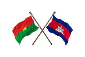 Burkina Faso versus Cambodia Two Country Flags photo