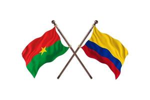 Burkina Faso versus Colombia Two Country Flags photo