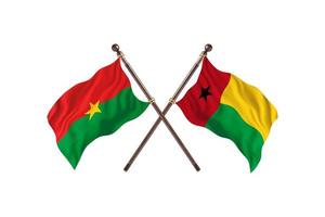 Burkina Faso versus Guinea-Bissau Two Country Flags photo
