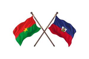 Burkina Faso versus Haiti Two Country Flags photo