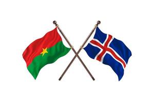 Burkina Faso versus Iceland Two Country Flags photo