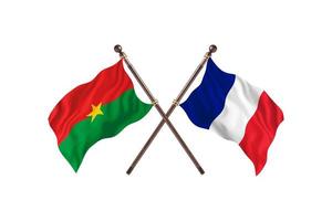 Burkina Faso versus France Two Country Flags photo