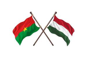 burkina faso contra hungría dos banderas de países foto