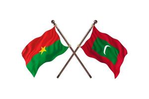 Burkina Faso versus Maldives Two Country Flags photo