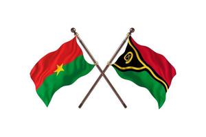 Burkina Faso versus Vanuatu Two Country Flags photo