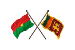 burkina faso versus sri lanka dos banderas de países foto