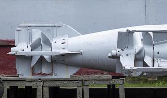 Photo of a steam-gas torpedo 53-38. In service with most Soviet surface ships and submarines.