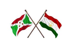 Burundi versus Tajikistan Two Country Flags photo
