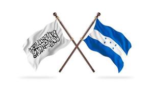 Islamic Emirate of Afghanistan versus Honduras Two Country Flags photo