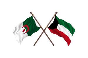 Algeria versus Kuwait Two Country Flags photo