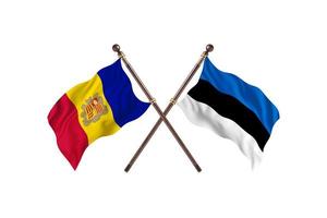 Andorra versus Estonia Two Country Flags photo