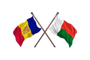 Andorra versus Madagascar Two Country Flags photo