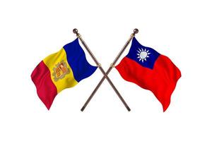 Andorra versus Taiwan Two Country Flags photo