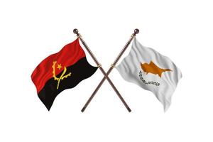 Angola versus Cyprus Two Country Flags photo