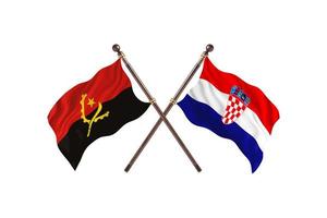 Angola versus Croatia Two Country Flags photo