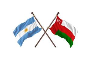 Argentina versus Oman Two Country Flags photo