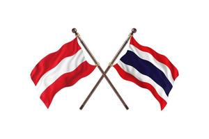 Austria versus Thailand Two Country Flags photo