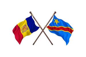 Andorra versus Democratic Republic Congo Two Country Flags photo