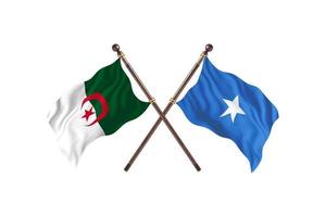 Algeria versus Somalia Two Country Flags photo