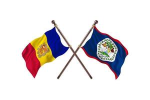 Andorra versus Belize Two Country Flags photo