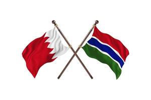 Bahrain versus The Gambia Two Country Flags photo