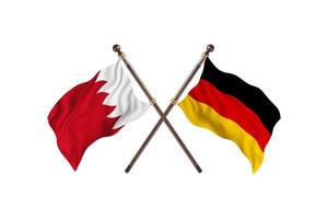 Bahrain versus Germany Two Country Flags photo
