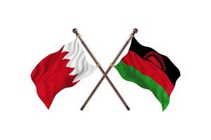 Bahrain versus Malawi Two Country Flags photo