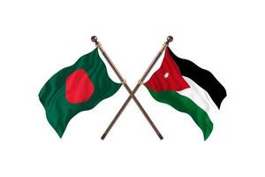 bangladesh contra jordan dos banderas de países foto