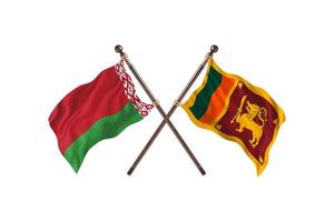 bielorrusia contra sri lanka dos banderas de países foto