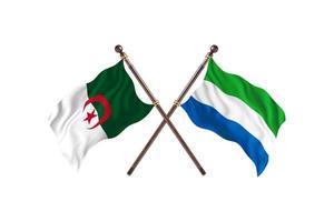 argelia contra sierra leona dos banderas de países foto