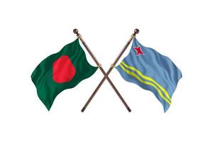 Bangladesh versus Aruba Two Country Flags photo