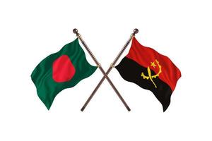 bangladesh contra angola dos banderas de países foto