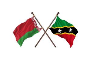 Belarus versus Saint Kitts and Nevis Two Country Flags photo